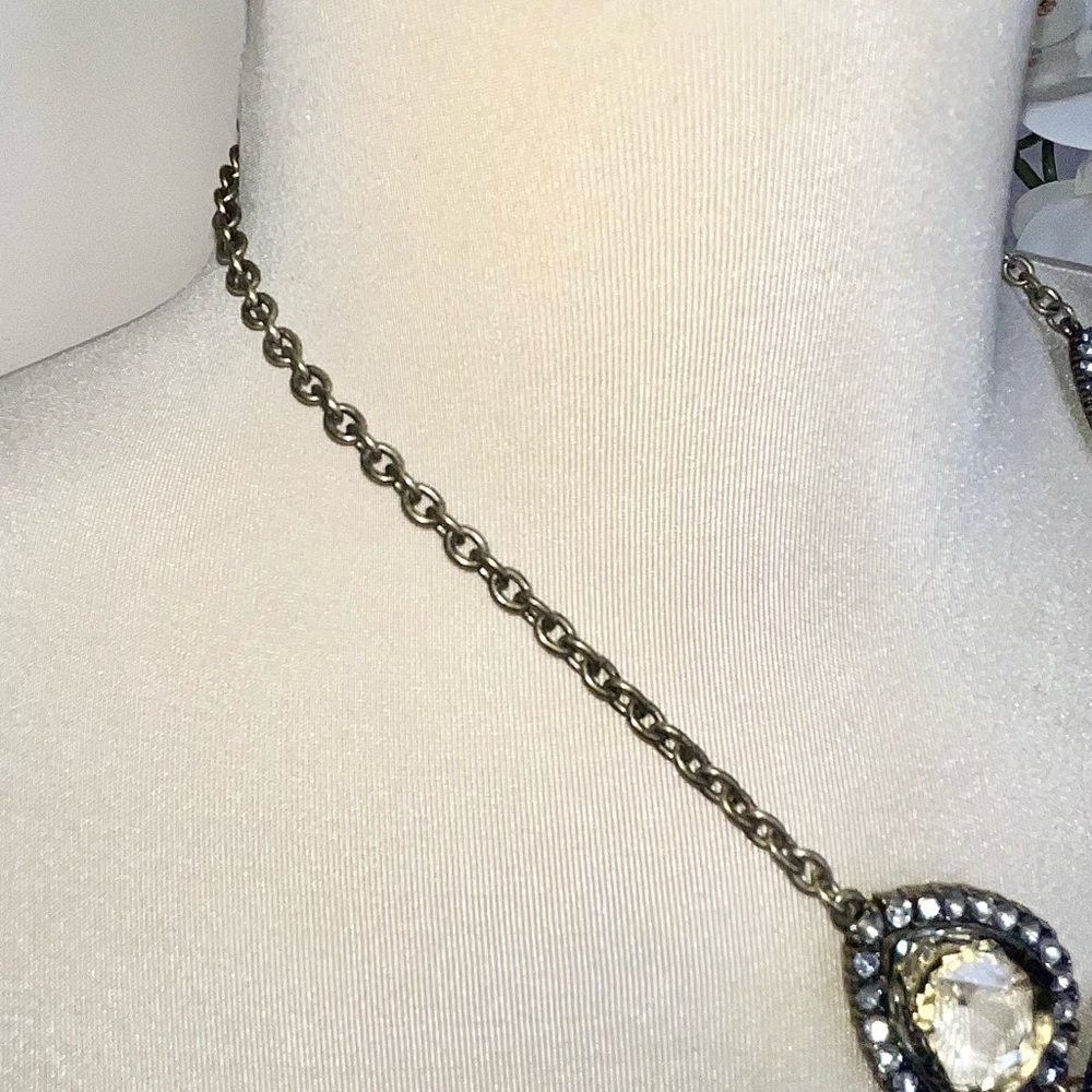 HTF J.Crew Cascading Crystal Statement Necklace - Picture 11 of 15